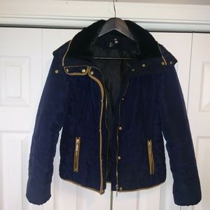 H&M Puffer Coat Navy Size 6